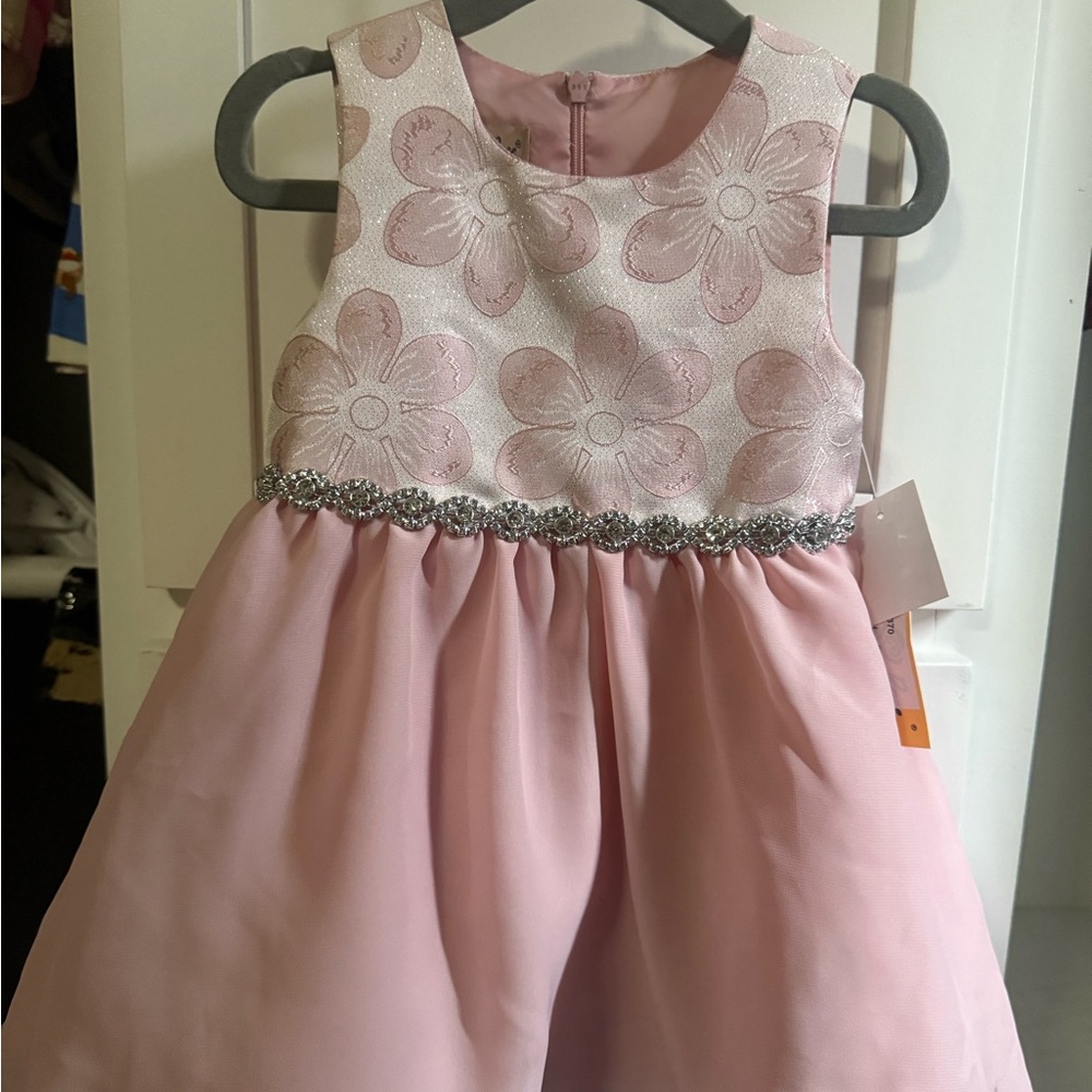 Pink Floral Kids Dress